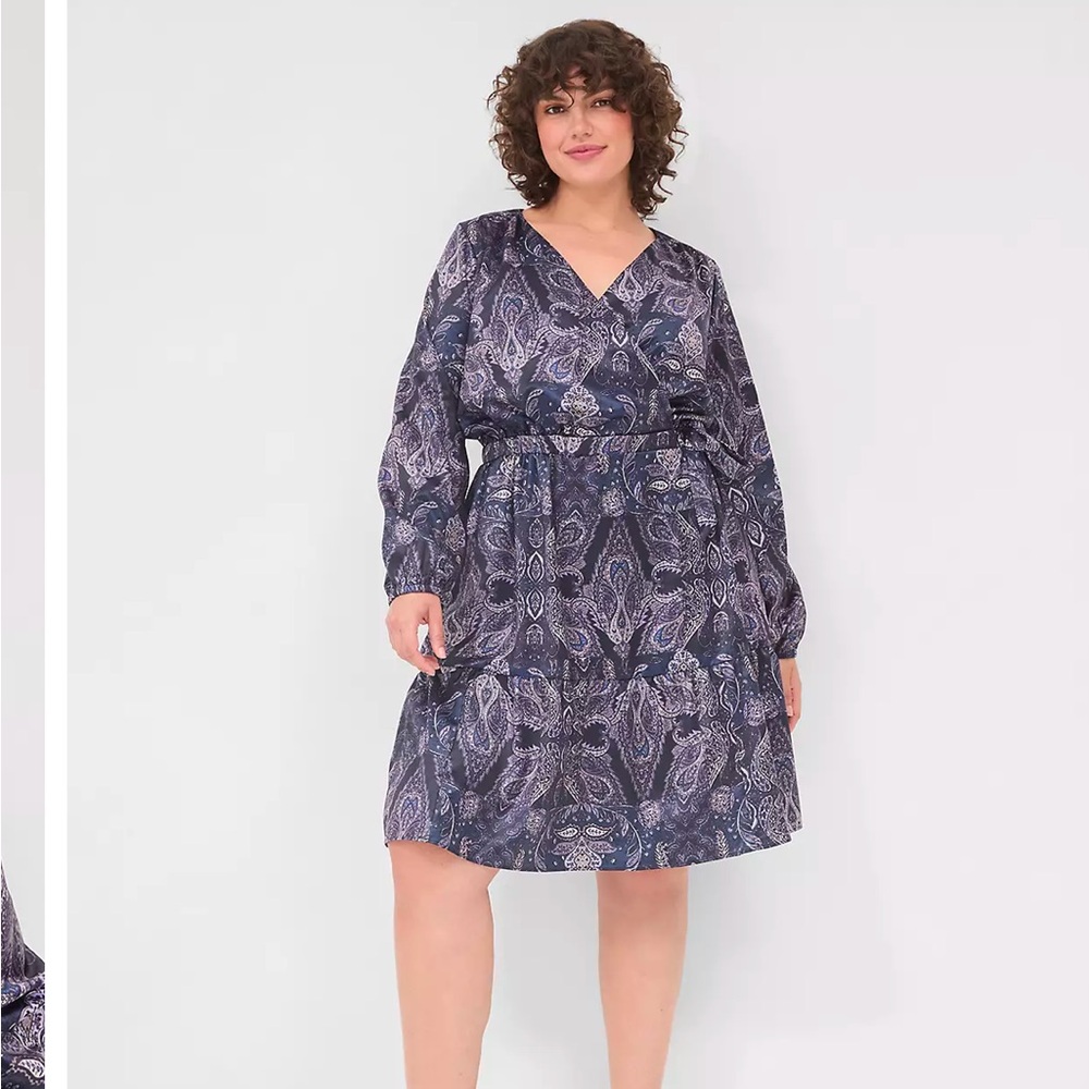 Lane Bryant Faux Wrap Dress 18W